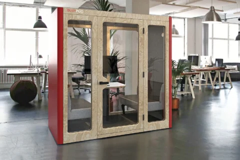 Busypod concentratie unit afwerking met hout